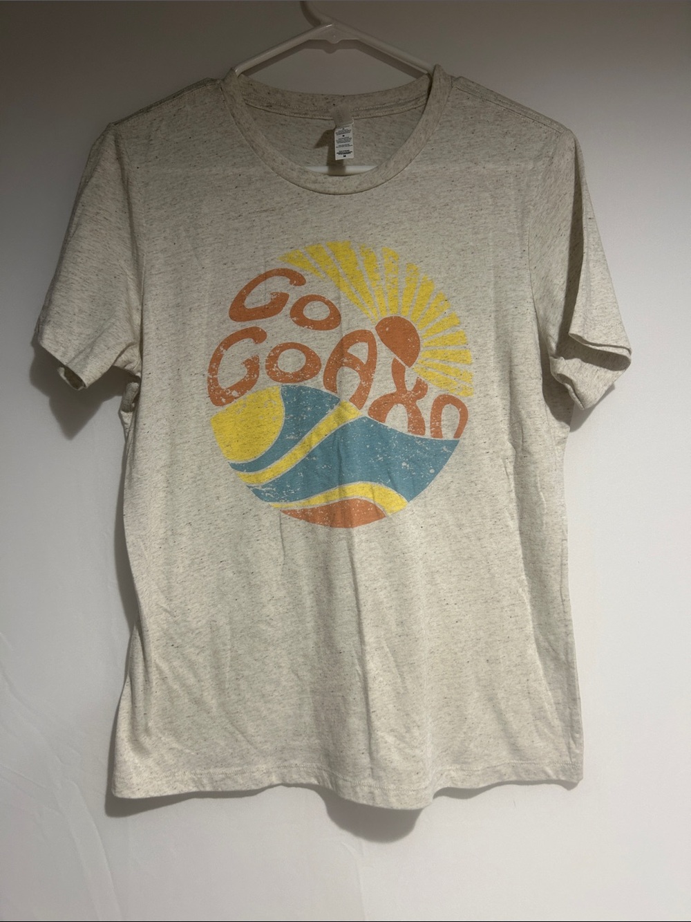 Bella Canvas Cream Graphic Tee with Yellow, Blue & Orange